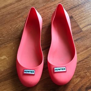 Hunter rain ballet flats